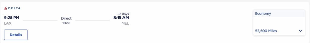 Los Angeles to Melbourne in 2025. 